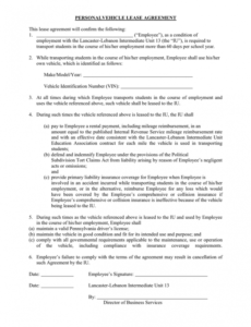 Costum Car Lease To Own Contract Template Pdf Example