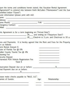 Costum Condo Rental Contract Template Word