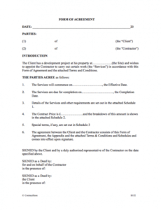 Costum Cost Plus Construction Contract Template Doc