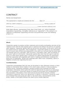 Costum Freelance Employment Contract Template Pdf Example