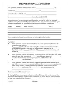 Costum Leasing Contract Template