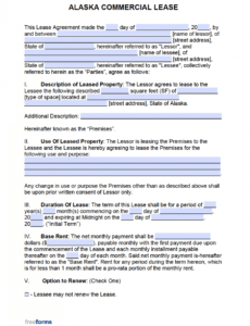 Editable Commercial Property Lease Contract Template Excel Sample