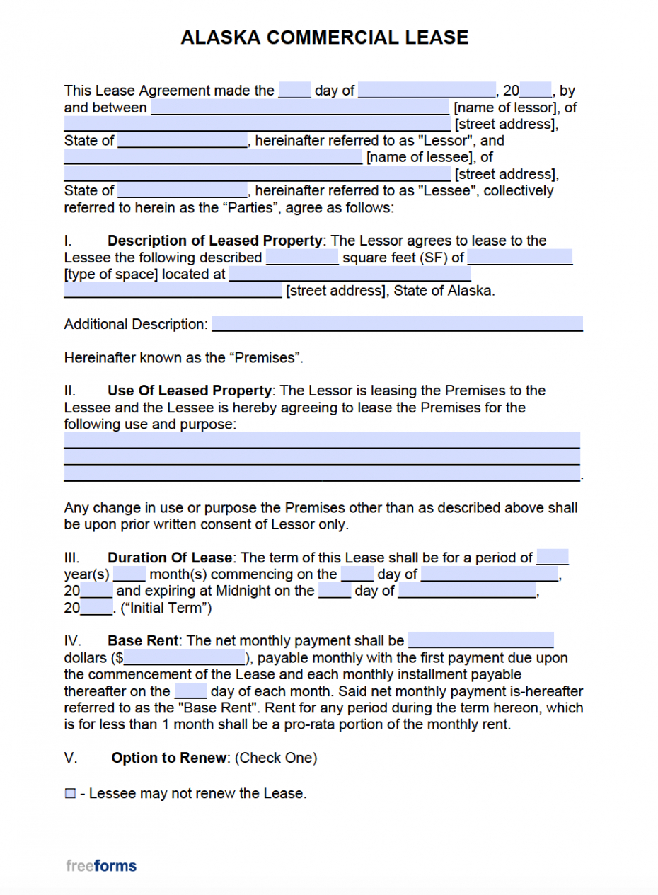 Editable Commercial Property Lease Contract Template Excel Sample