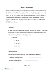 Editable Legal Services Contract Template Pdf Sample