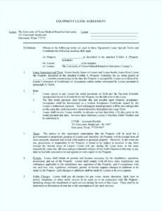 Printable Instrument Rental Contract Template Doc Sample