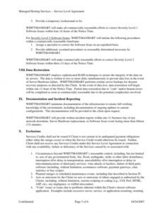 Professional Managed Services Contract Template Word