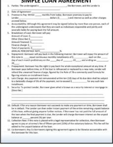 Professional Personal Car Loan Contract Template Excel