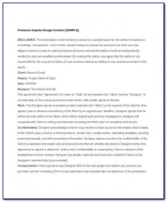 Best Freelance Marketing Contract Template Pdf Sample