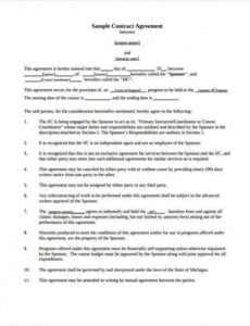 Best Legal Business Contract Template Doc Sample