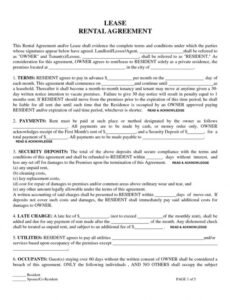 Best Residential Rental Contract Template Pdf