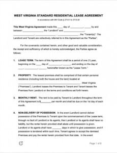 Best Residential Rental Contract Template  Sample