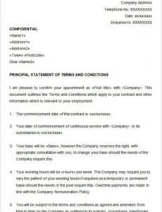 Best Temporary Job Contract Template  Sample