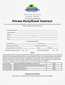 Costum Contract For Event Planning Services Template Pdf Example