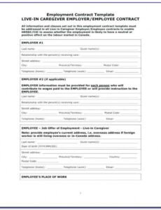 Costum Temporary Job Contract Template  Example