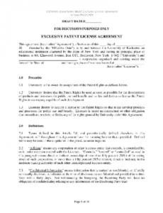 Editable Exclusive Rights Contract Template Pdf