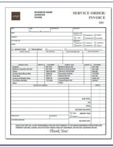 Editable Pest Control Contract Template Excel