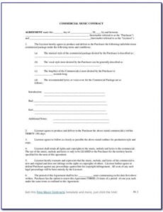 Editable Publisher Contract Template Word