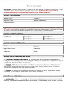 Event Manager Contract Template Pdf Example