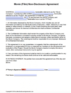 Free Film Production Contract Template Doc