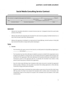 Free Freelance Marketing Contract Template Excel Sample