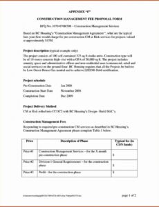 Free Project Manager Contract Template Doc