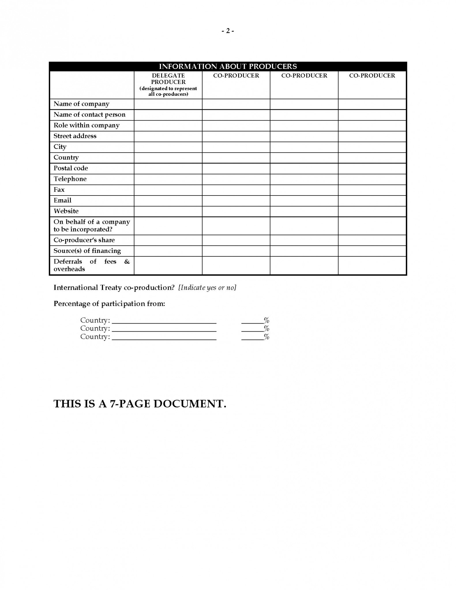 Free Tv Production Contract Template Pdf Sample