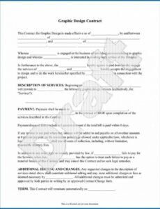 Freelance Graphic Design Contract Template Excel Sample