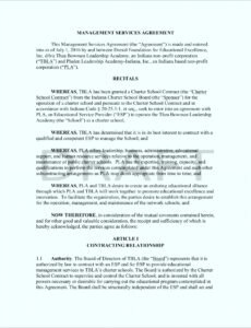 Printable General Contract For Services Template  Sample