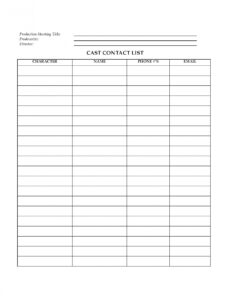 Printable Tv Production Contract Template Excel Sample