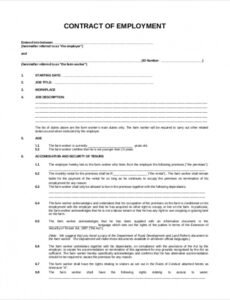 Professional Employee Salary Contract Template Excel