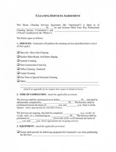 Professional General Contract For Services Template Pdf Sample