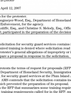 Professional Security Contract Proposal Template Word Sample