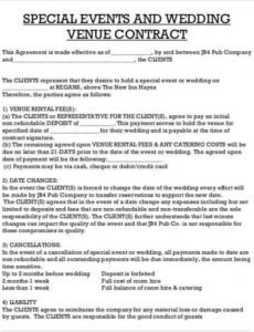Professional Wedding Florist Contract Template Doc Example