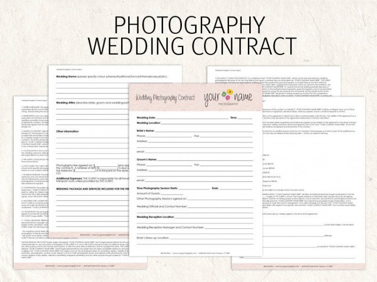 Professional Wedding Florist Contract Template Excel Sample