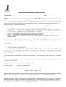 Best Spay And Neuter Contract Template Pdf Example