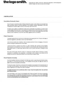 Costum Freelance Logo Design Contract Template Doc Example