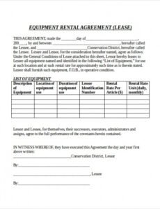 Costum Monthly Parking Contract Template Doc