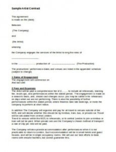 Editable Commissioned Artwork Contract Template Doc