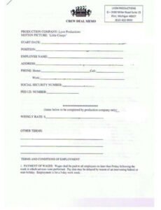 Film Crew Contract Template