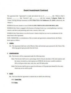 Free Guaranteed Investment Contract Template Word Sample