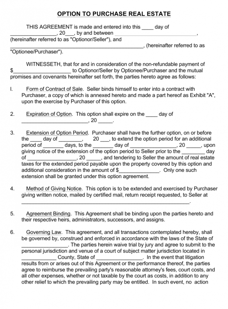 House Purchase Contract Template Word Example | Steemfriends