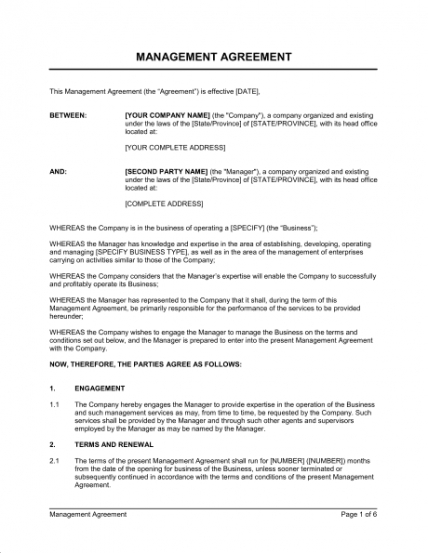 Printable Project-Based Employment Contract Template Word