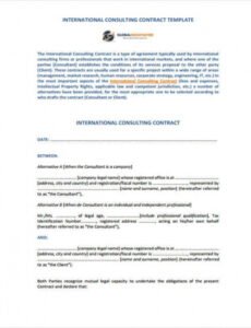 Project-Based Employment Contract Template Doc