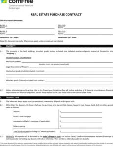 Printable Wholesale Real Estate Contract Template Doc Example