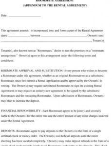 Best College Roommate Contract Template Doc