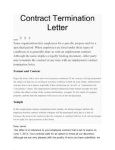 Best Dissolution Of Contract Template Word Sample