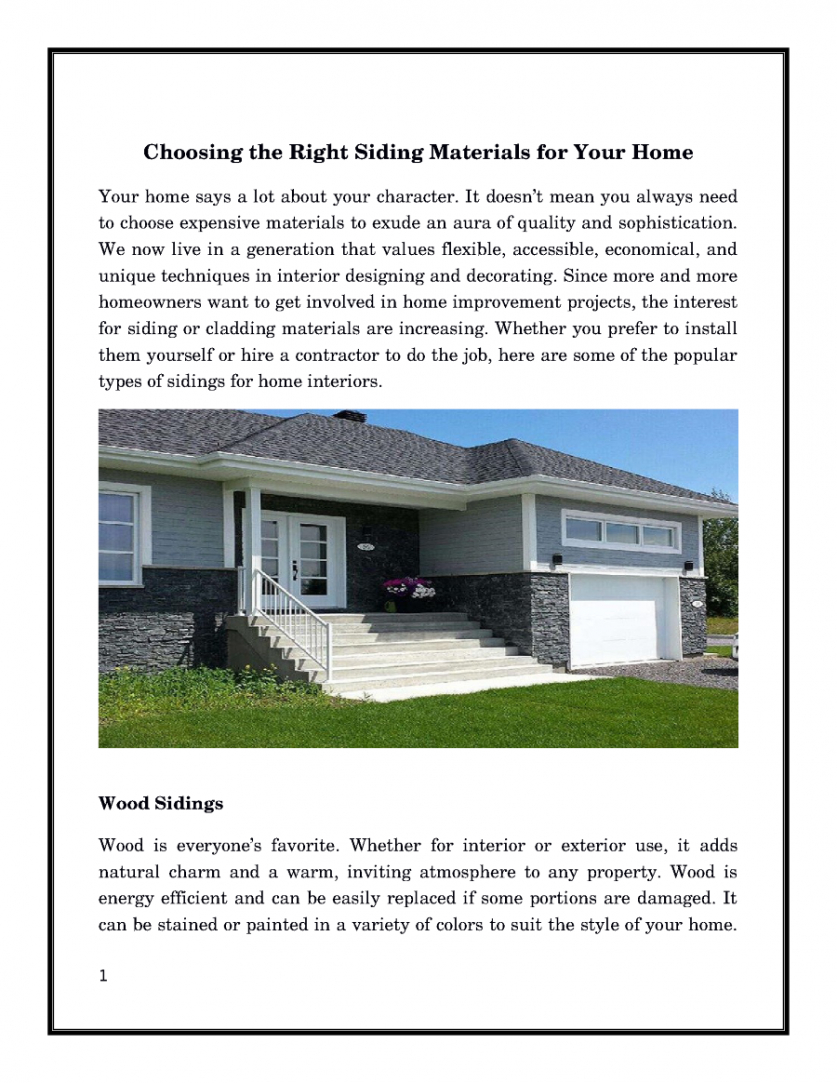 Vinyl Siding Contract Template