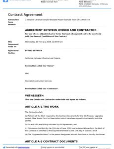 Editable Assistant Contract Template
