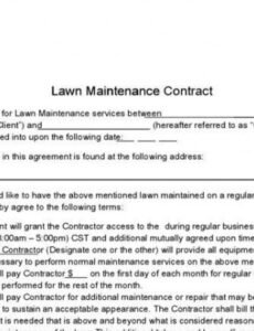 Editable Tree Service Contract Template Excel Example