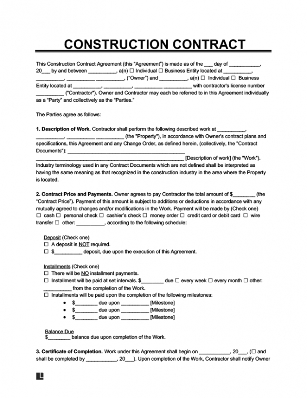 Electrical Contract Terms And Conditions Template